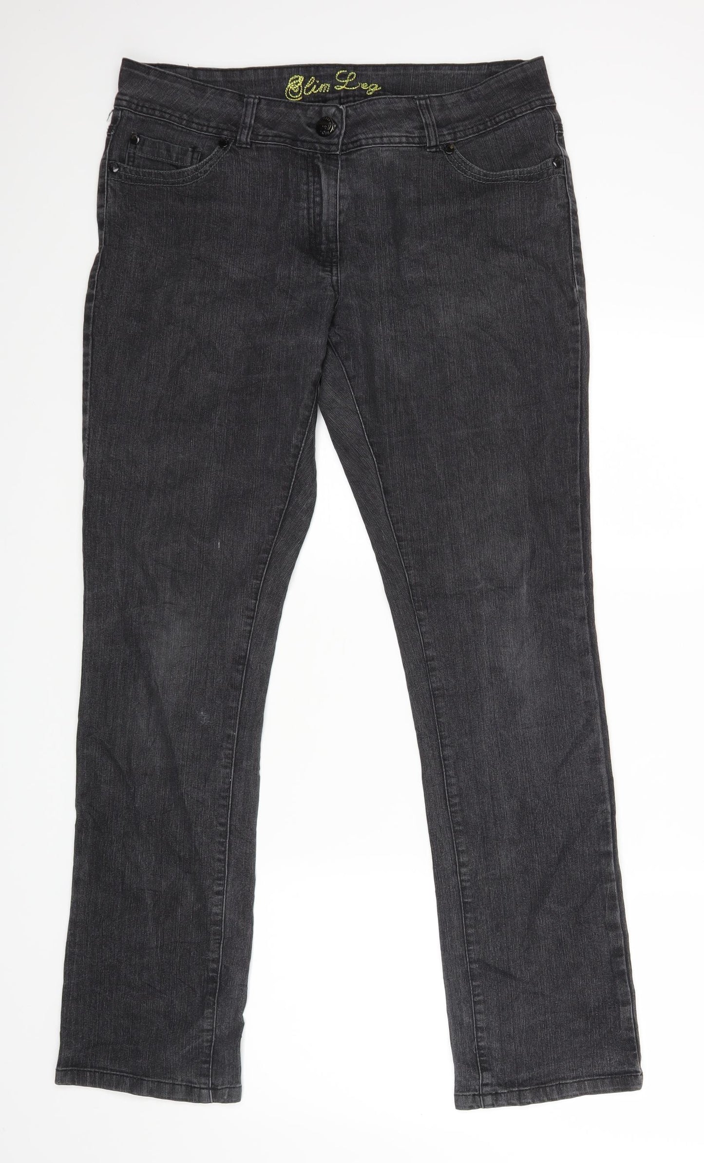 Cherokee Womens Black   Straight Jeans Size 14 L30 in