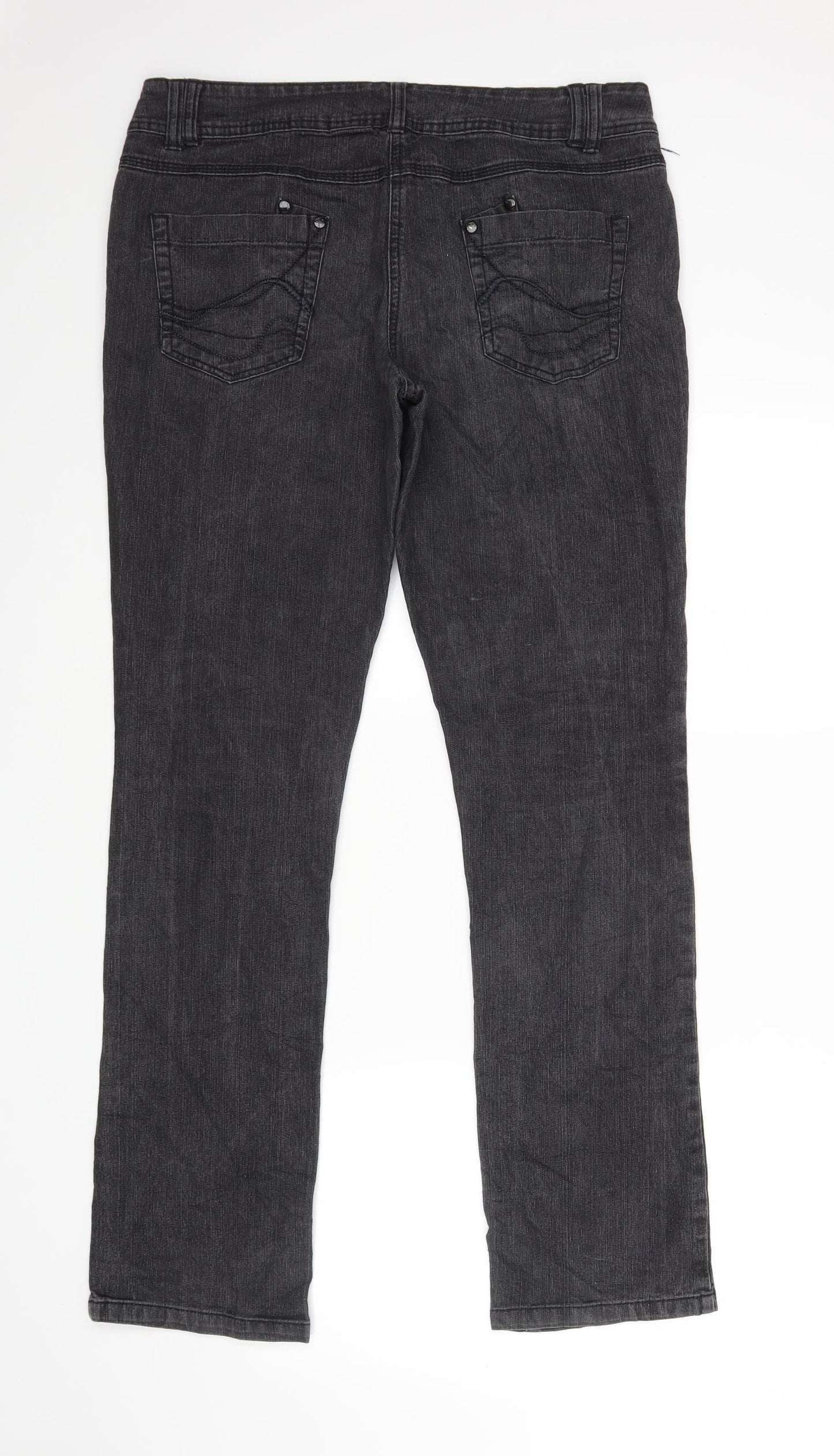 Cherokee Womens Black   Straight Jeans Size 14 L30 in