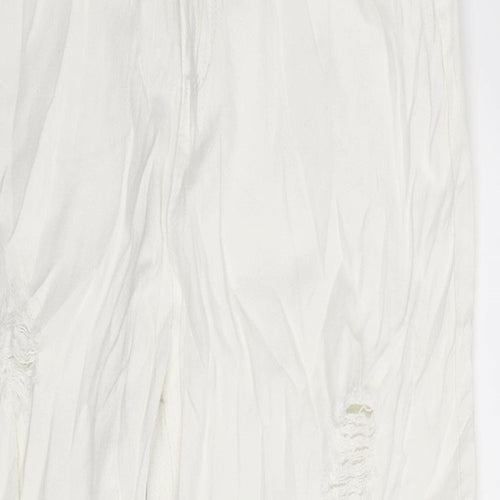 Preworn Womens White   Straight Jeans Size L L23 in