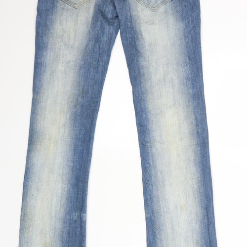 Blue Rags Womens Blue   Straight Jeans Size 8 L32 in