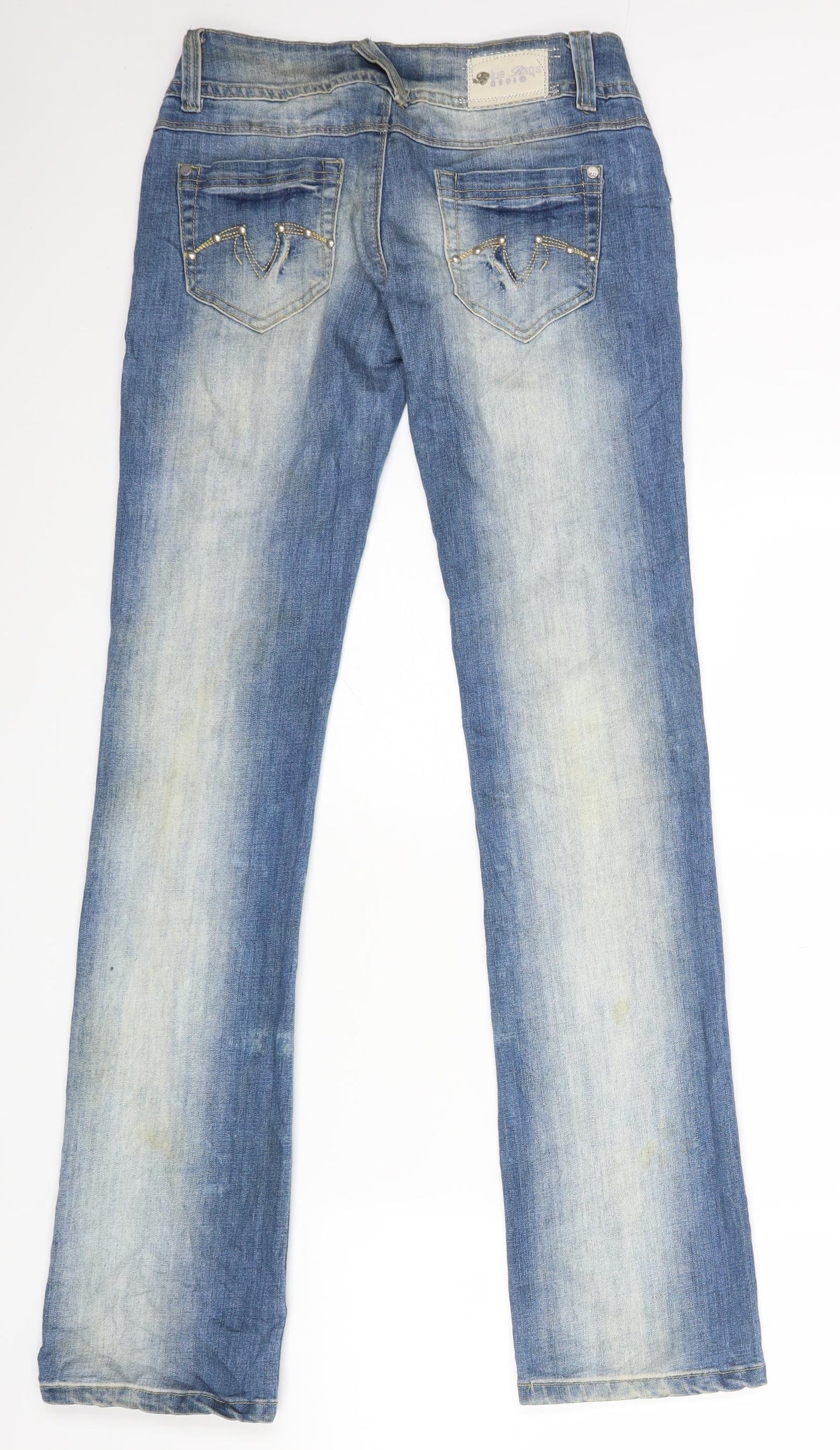 Blue Rags Womens Blue   Straight Jeans Size 8 L32 in