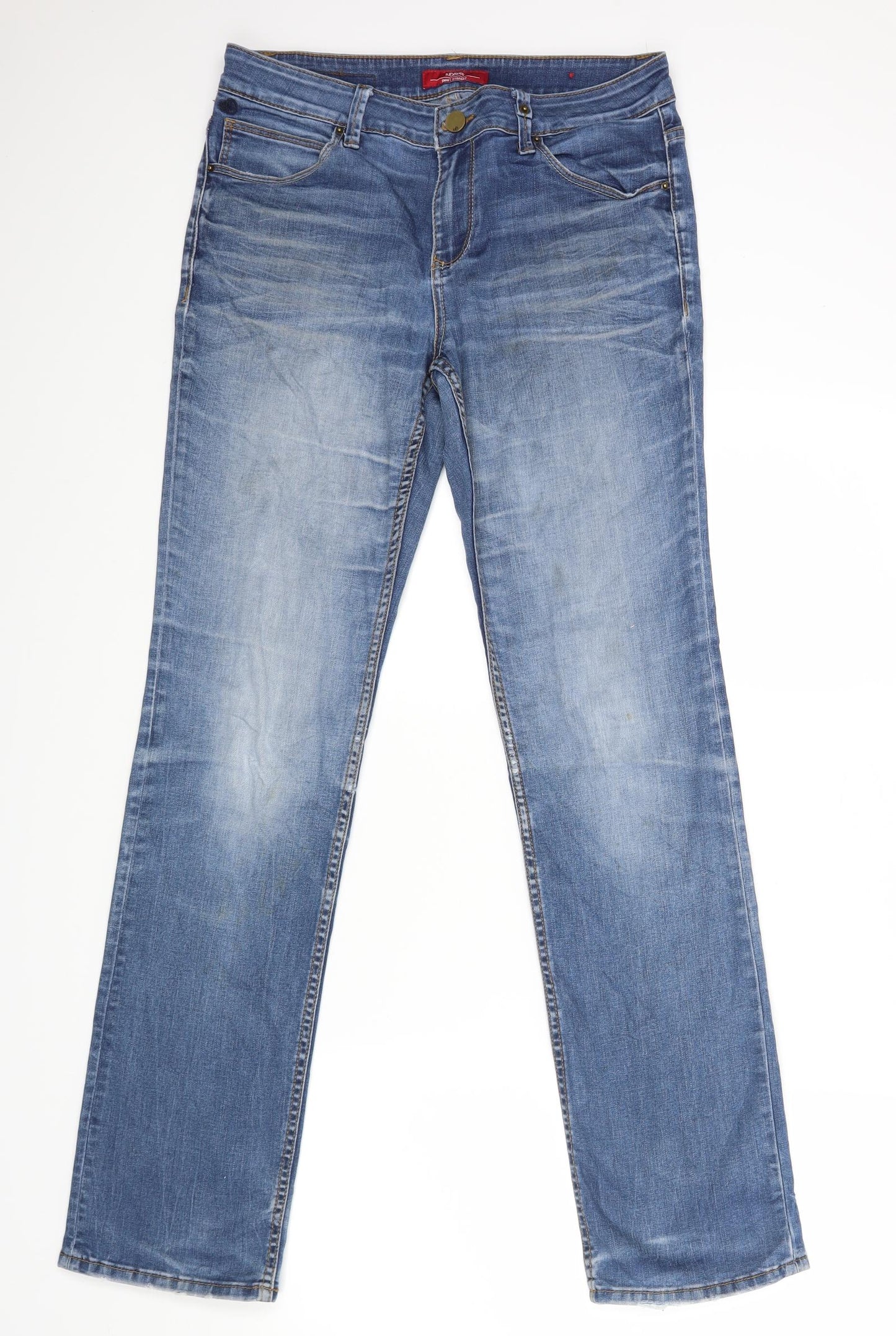 s Oliver Womens Blue   Straight Jeans  L31 in
