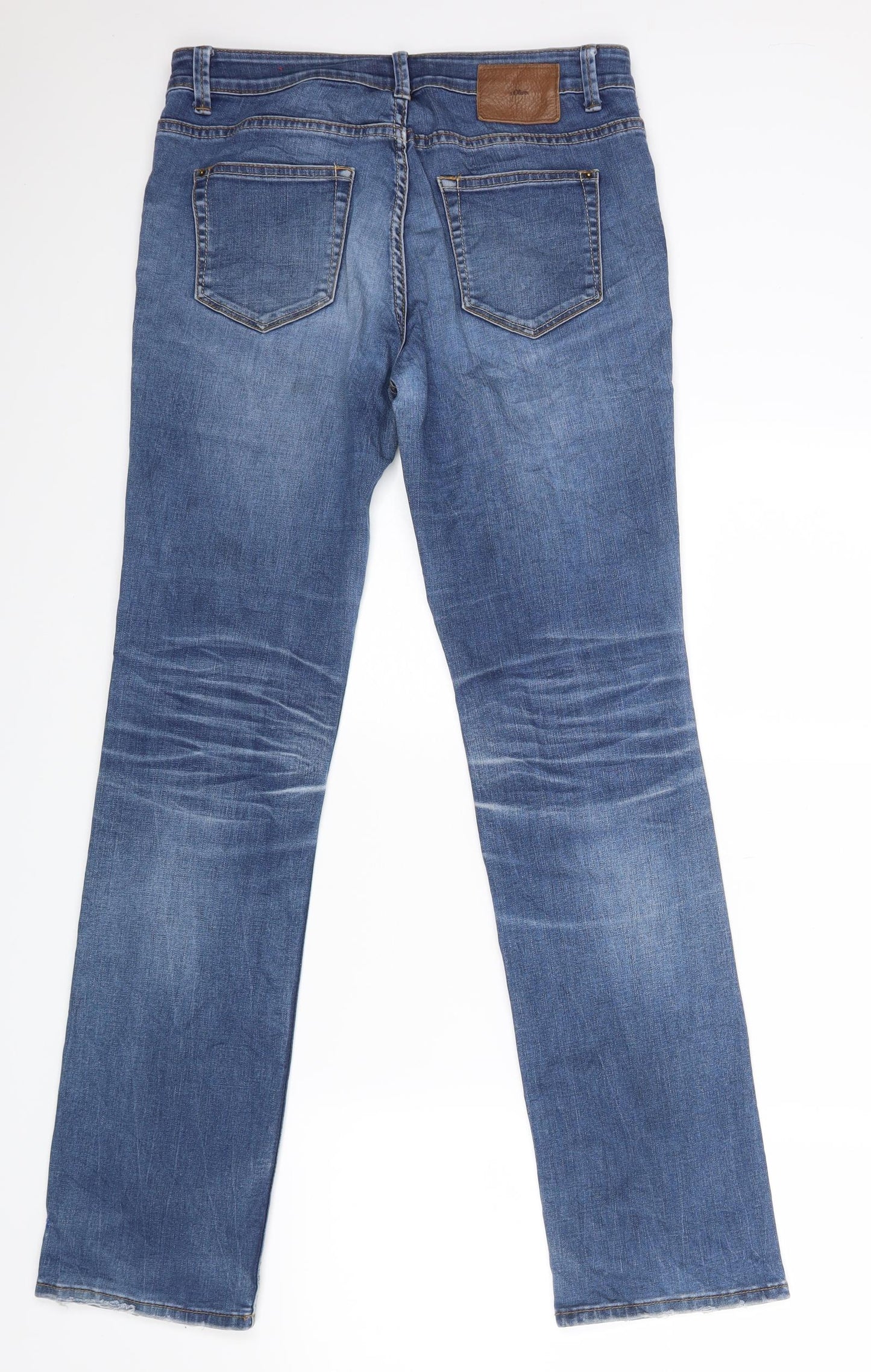 s Oliver Womens Blue   Straight Jeans  L31 in