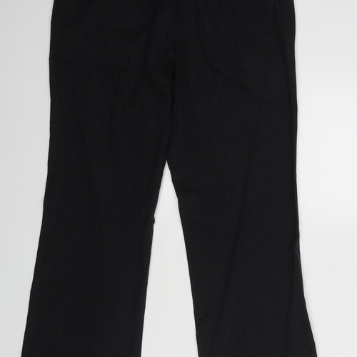 H&M Womens Black Striped  Dress Pants Trousers Size 8 L29 in