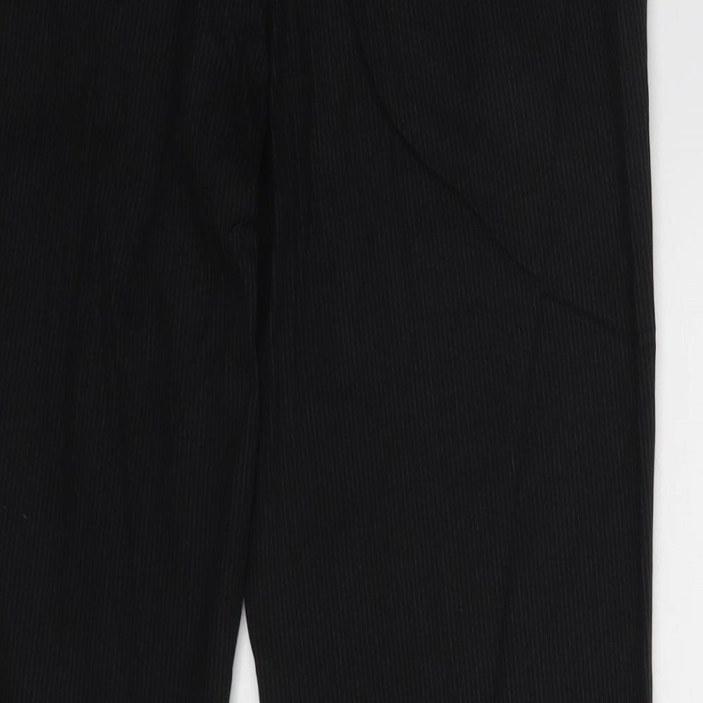 H&M Womens Black Striped  Dress Pants Trousers Size 8 L29 in