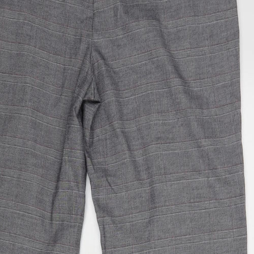 Per Una Womens Grey Check  Dress Pants Trousers Size 14 L27 in