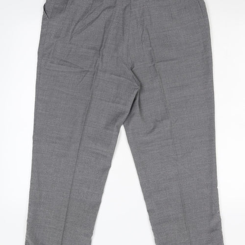 MICHELE Womens Grey   Cropped Trousers Size 14 L25 in