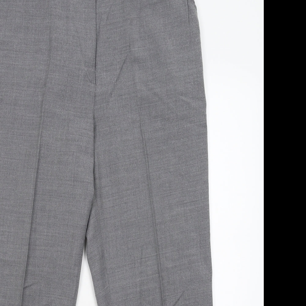 MICHELE Womens Grey   Cropped Trousers Size 14 L25 in
