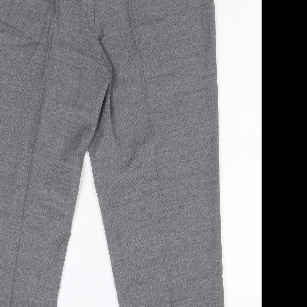 MICHELE Womens Grey   Cropped Trousers Size 14 L25 in