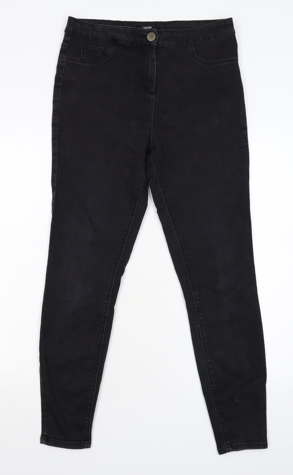 Matalan Womens Black  Denim Skinny Jeans Size 14 L27 in