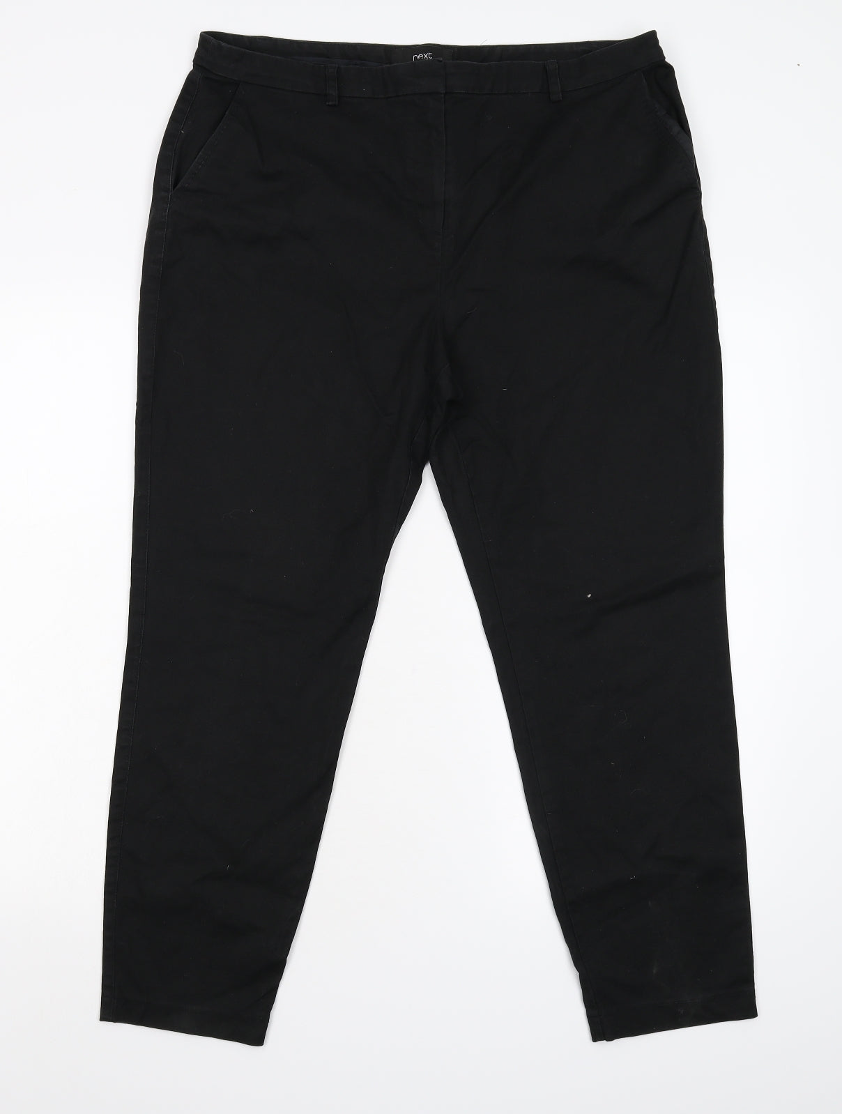 NEXT Womens Black  Denim Tapered Jeans Size 16 L25 in