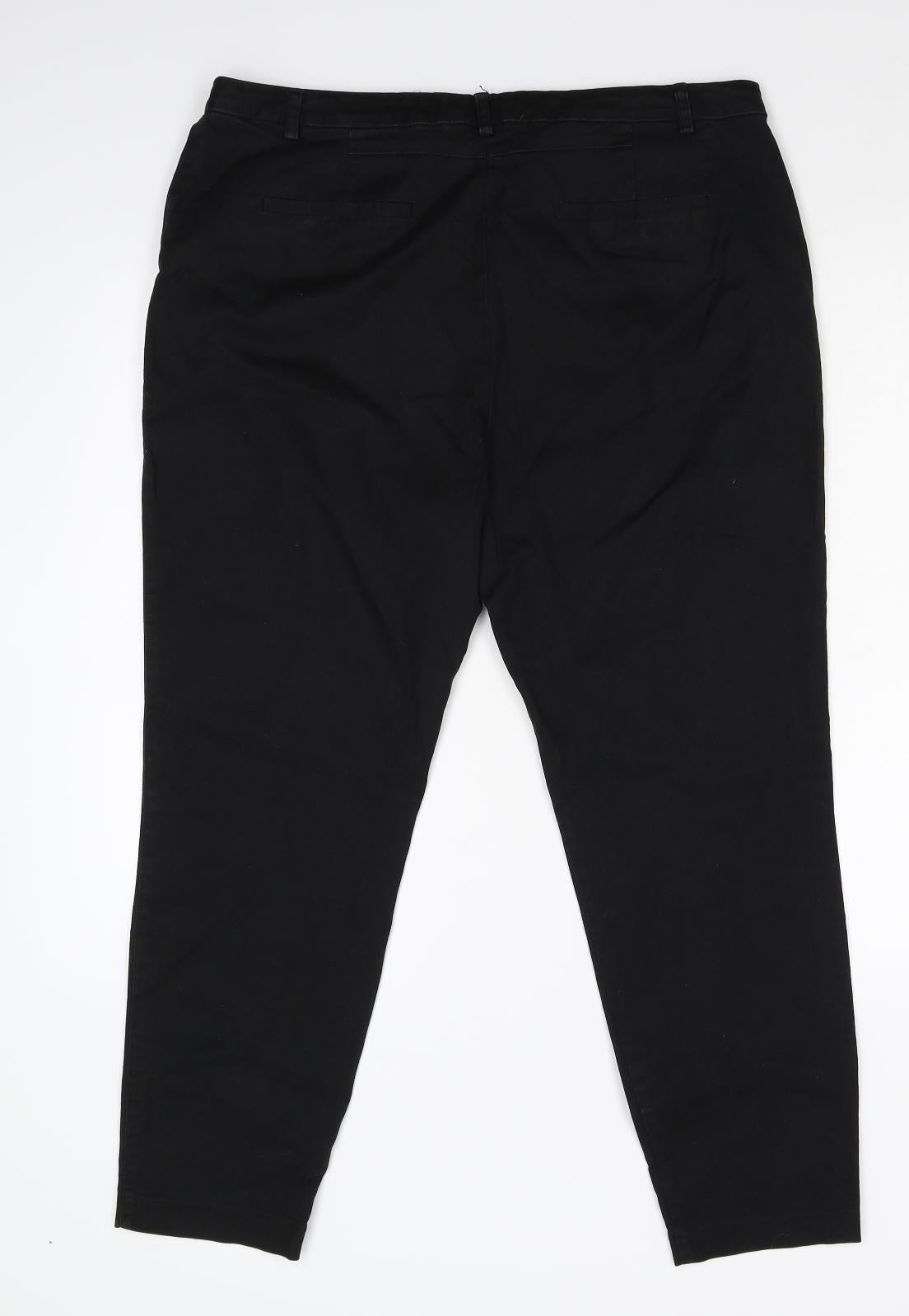NEXT Womens Black  Denim Tapered Jeans Size 16 L25 in