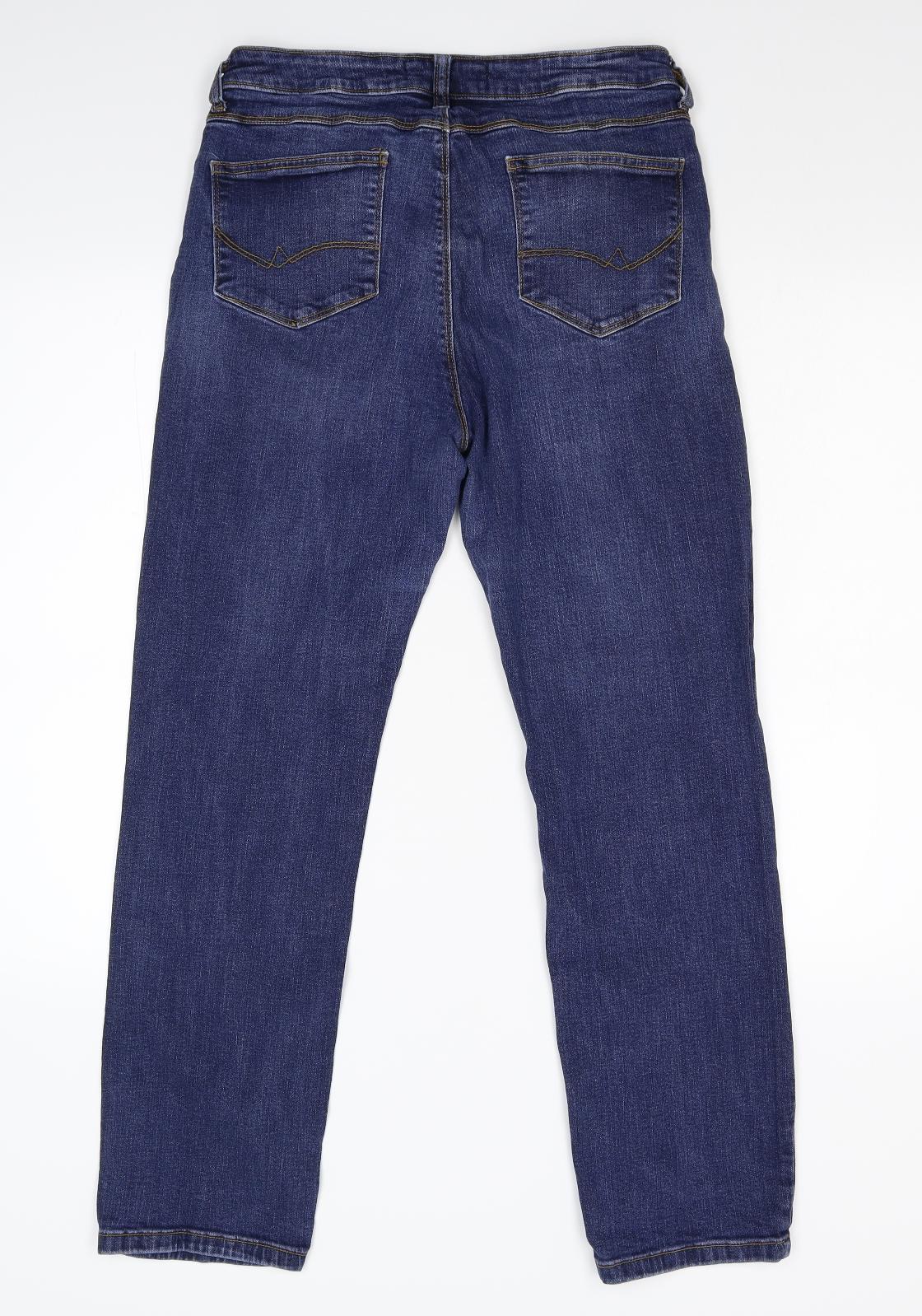 Dunnes Stores Womens Blue  Denim Straight Jeans Size 14 L28 in