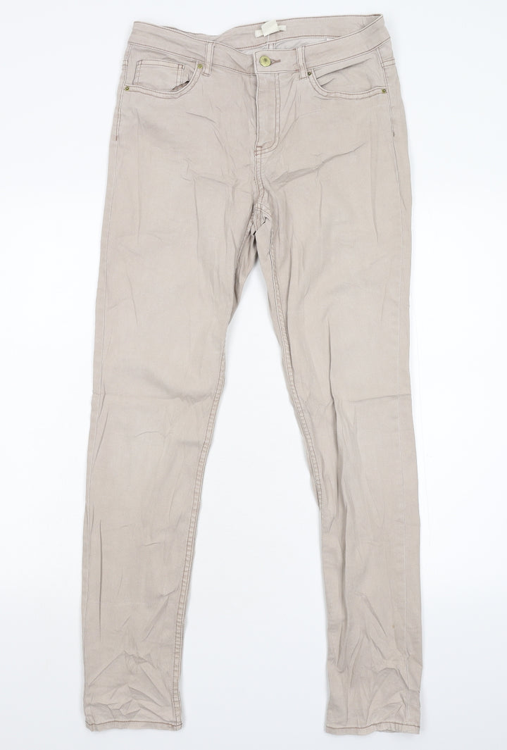 H&M Womens Beige Denim Skinny Jeans Size 36 L29 in