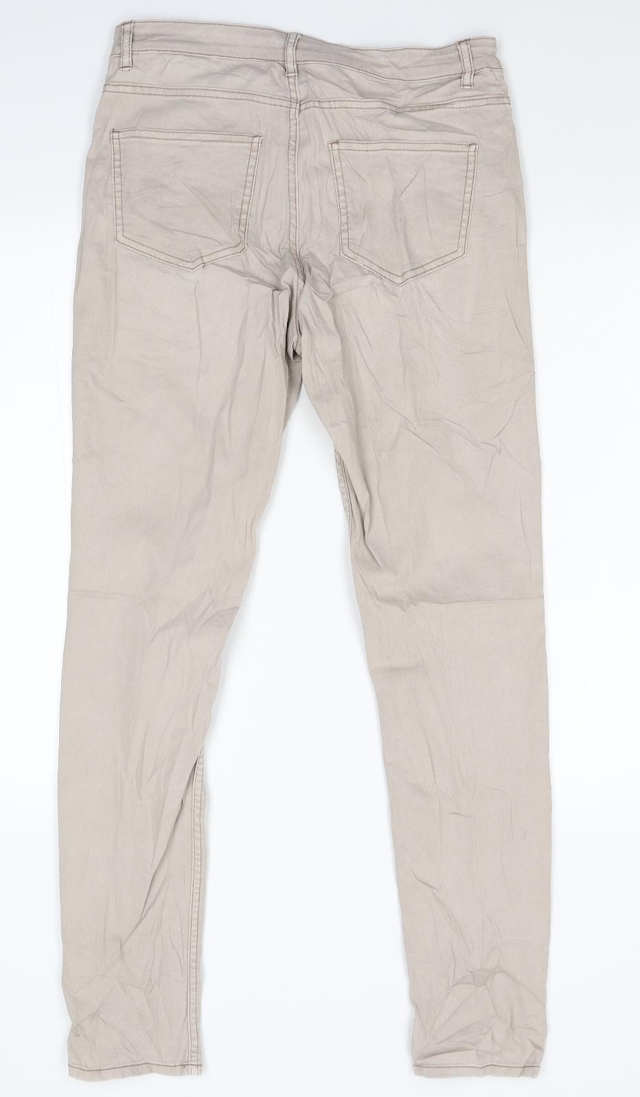 H&M Womens Beige  Denim Skinny Jeans Size 36 L29 in
