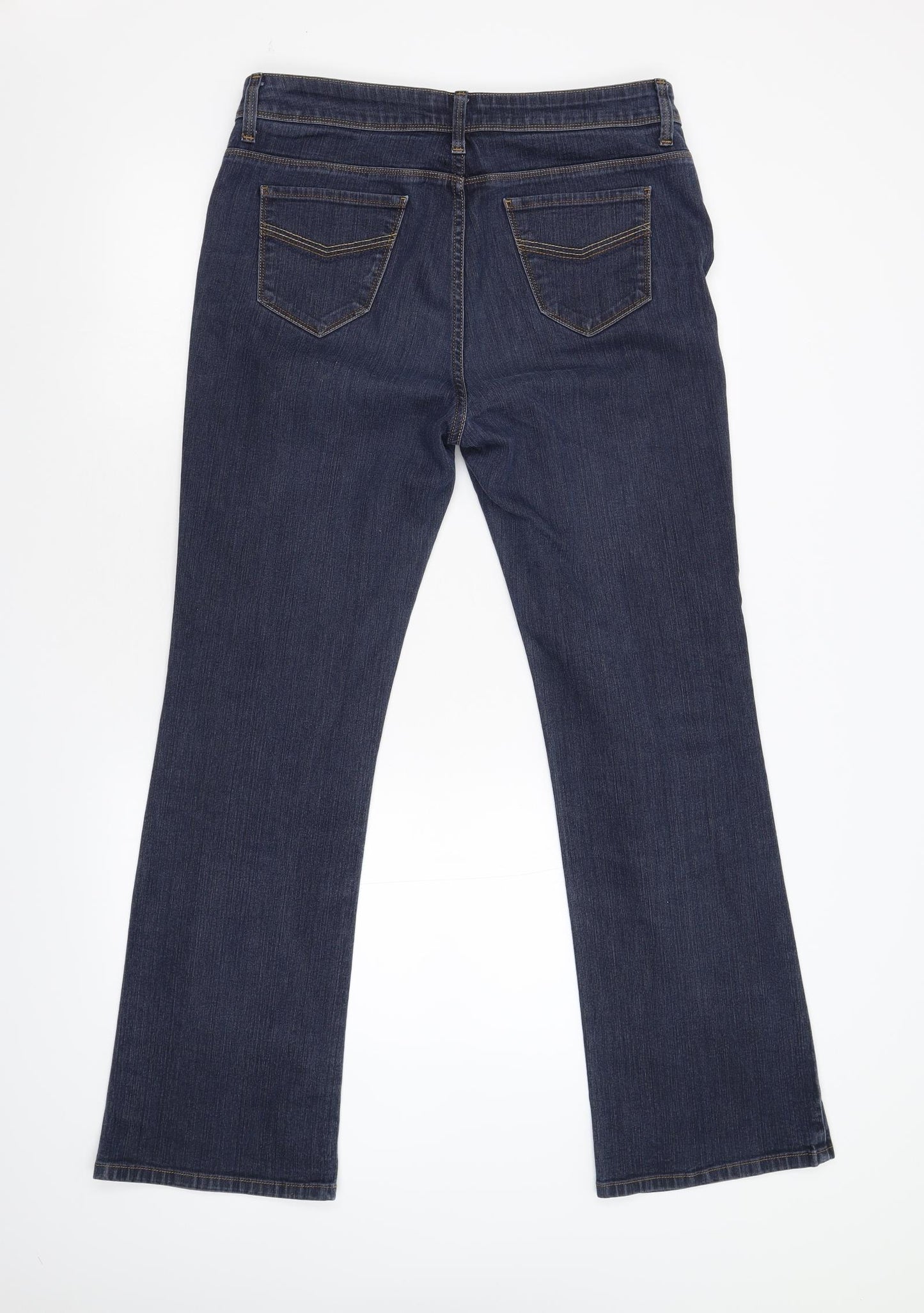 M&S Womens Blue  Denim Bootcut Jeans Size 14 L30 in