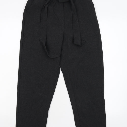 H&M Womens Black  Flannel Trousers  Size 36 L26 in