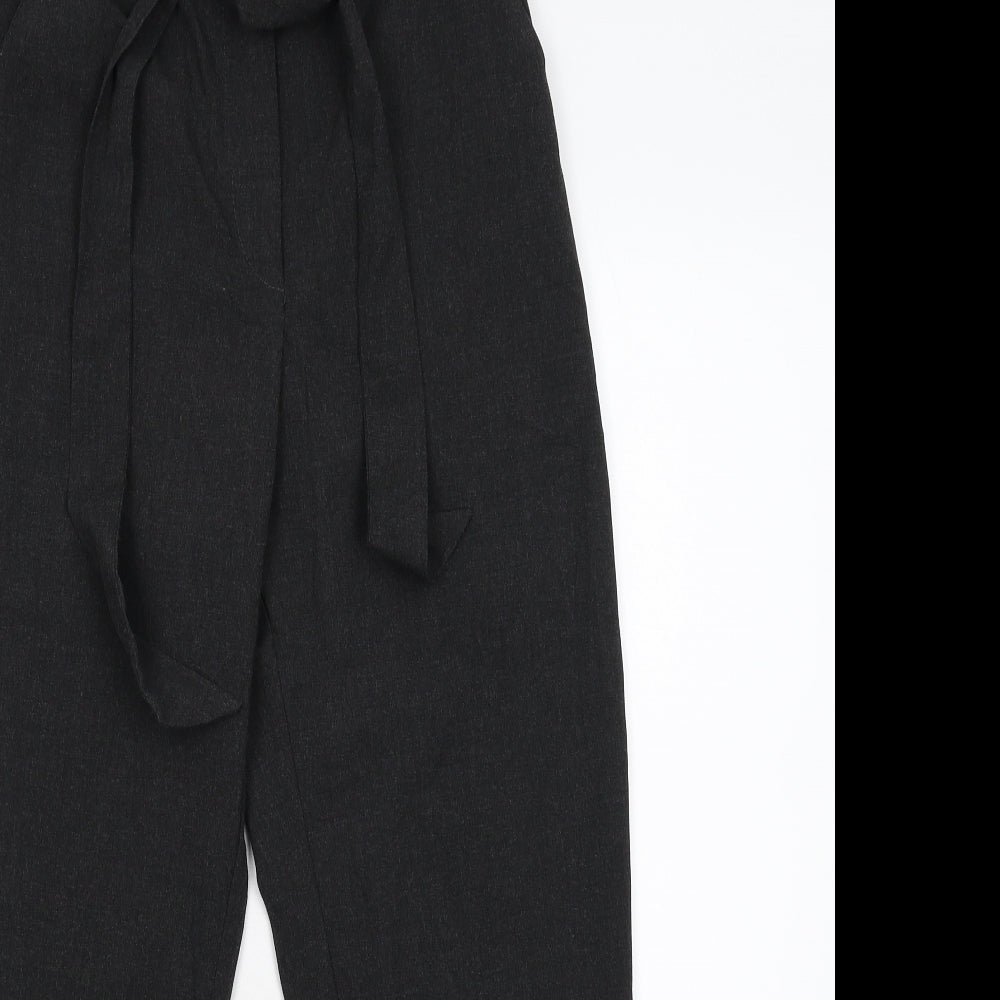 H&M Womens Black  Flannel Trousers  Size 36 L26 in