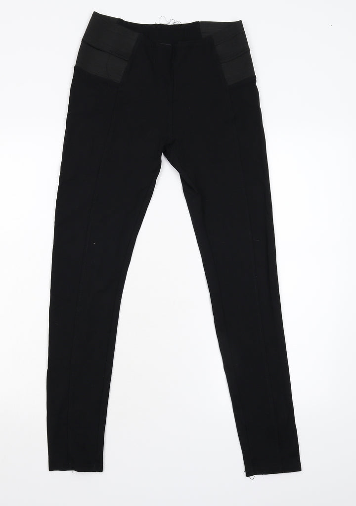 Lexxury Womens Black Carrot Leggings Size M L28 in