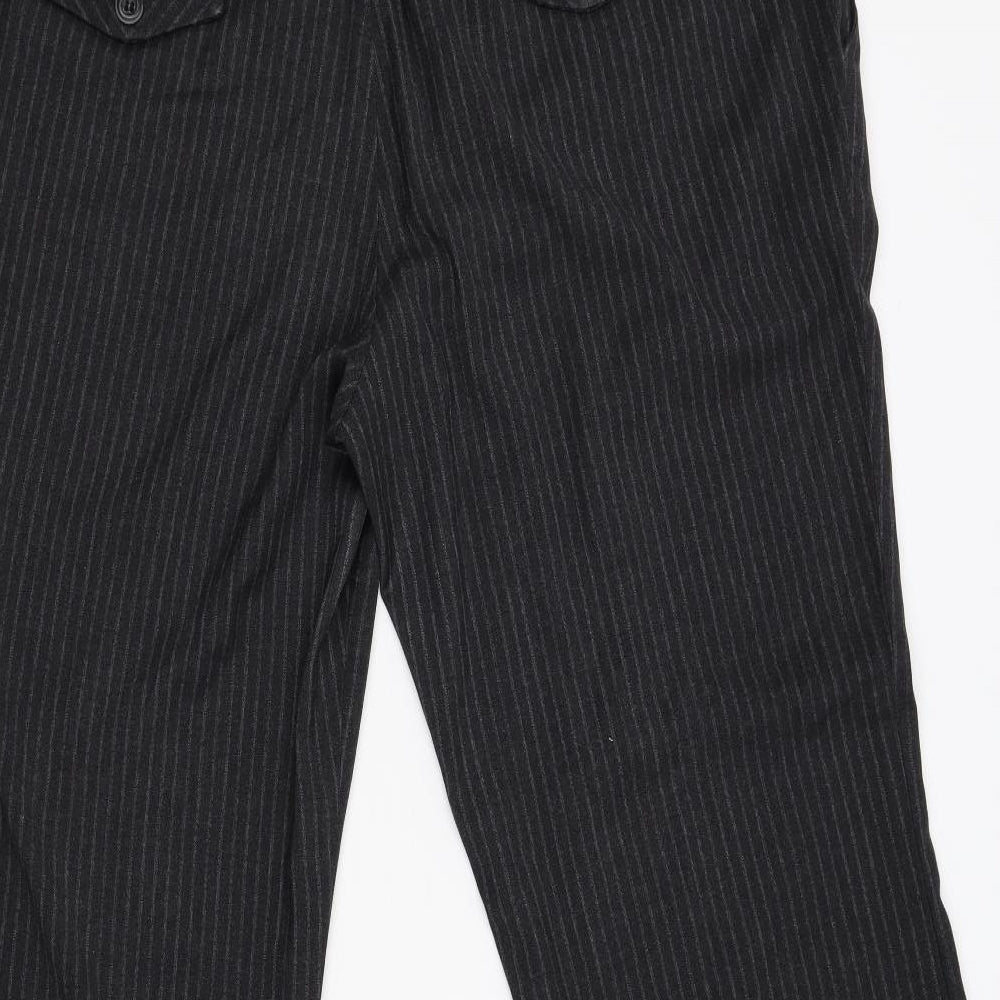 Jasper Conran at Debenhams Womens Grey Striped Flannel Trousers  Size 18 L31 in