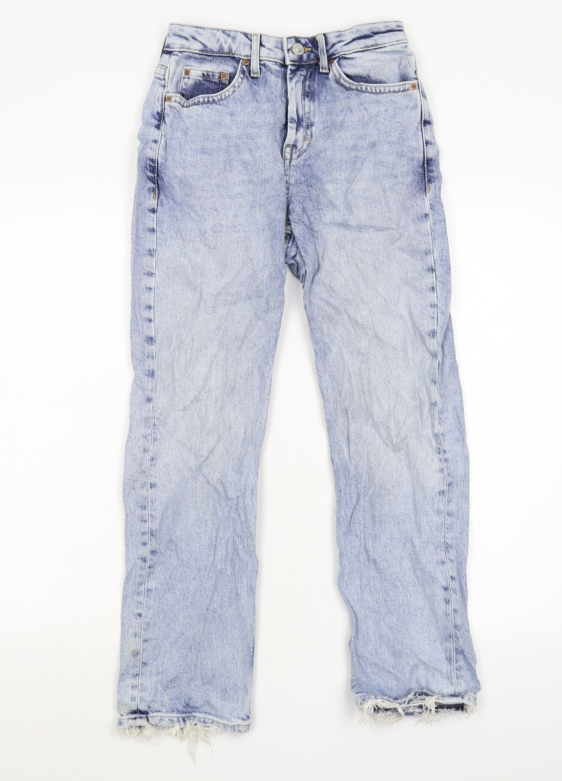 Topshop Womens Blue  Denim Cropped Jeans Size 25 L25 in