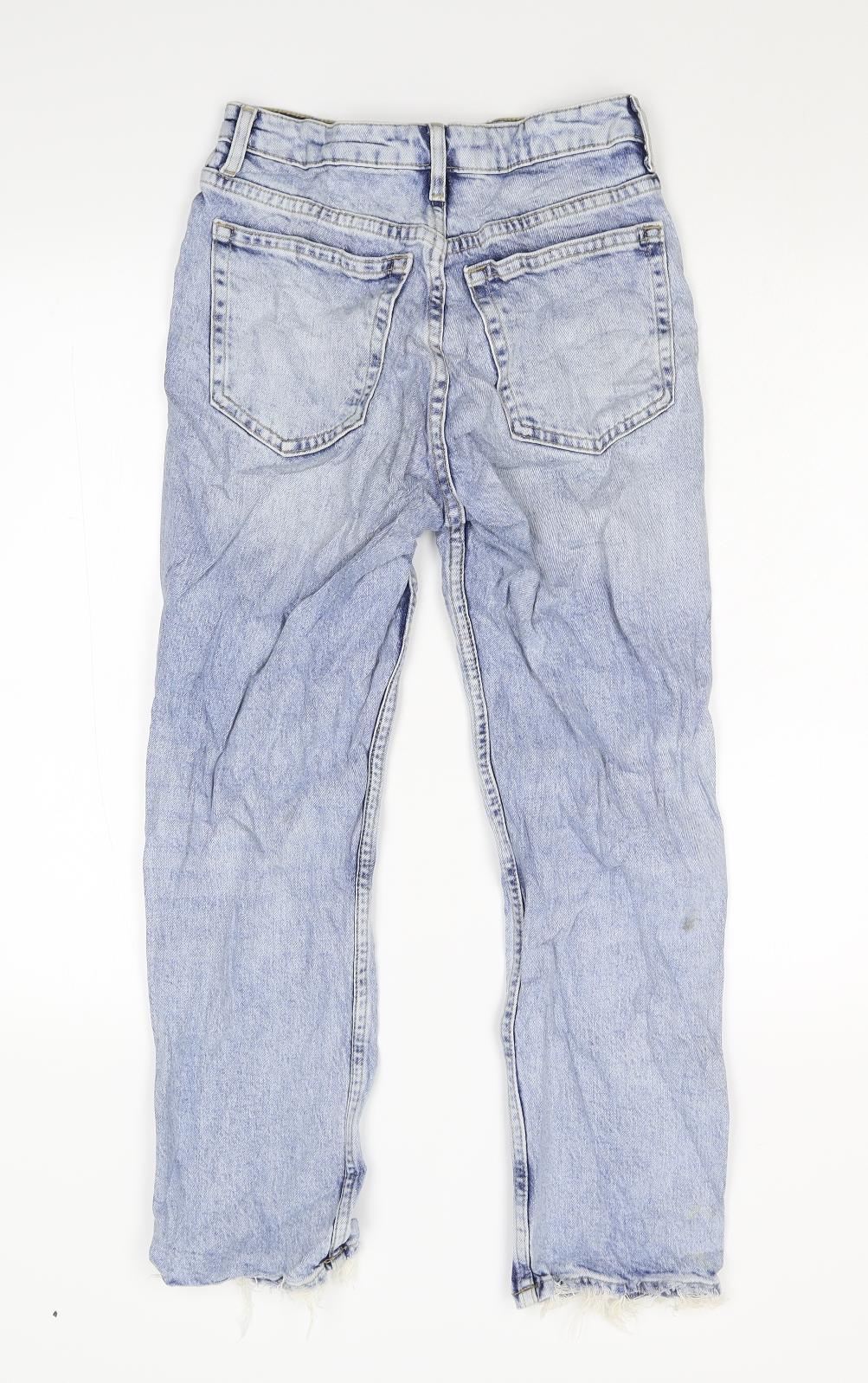 Topshop Womens Blue  Denim Cropped Jeans Size 25 L25 in