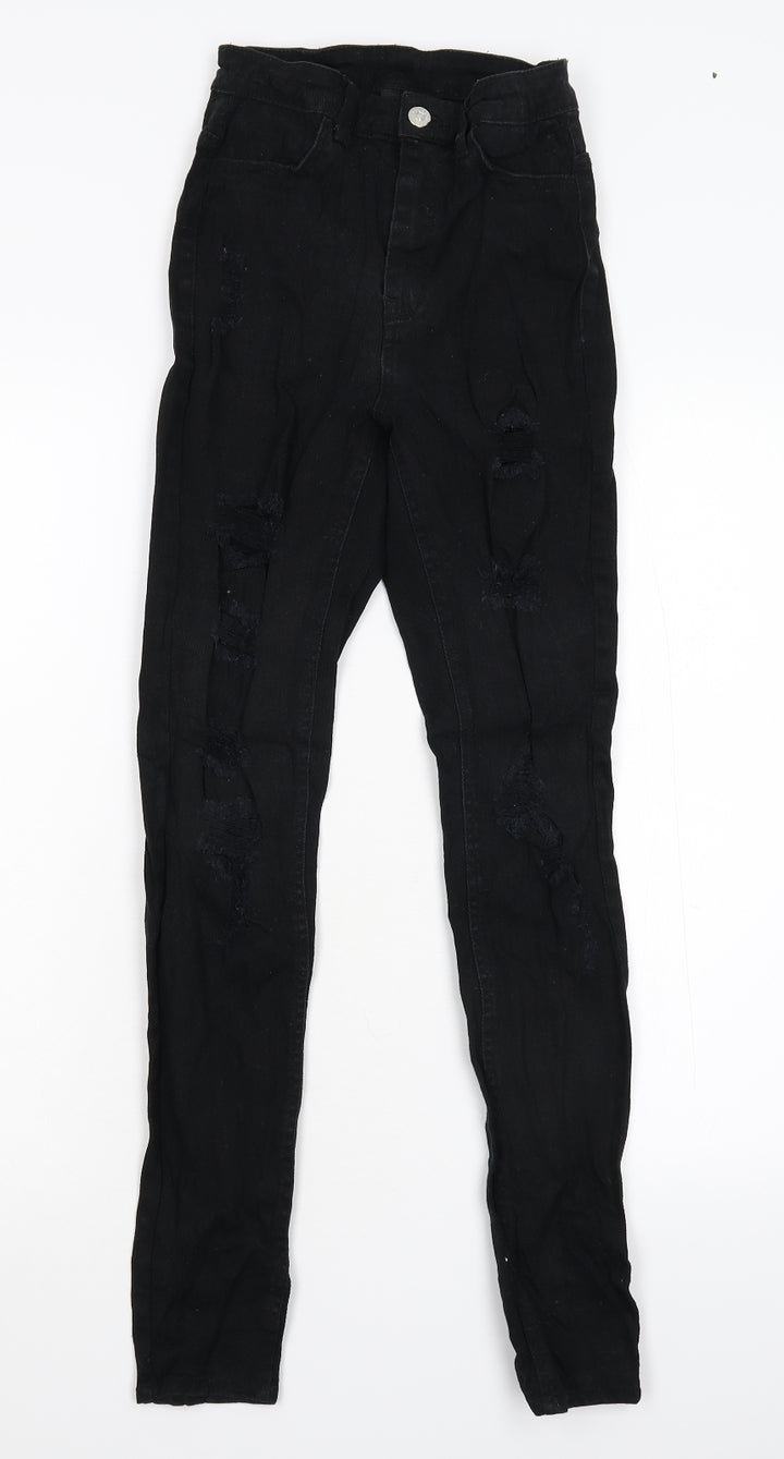 Divided Womens Black  Denim Skinny Jeans Size 6 L28 in