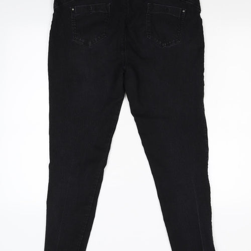 Primark Womens Black  Denim Skinny Jeans Size 16 L27 in