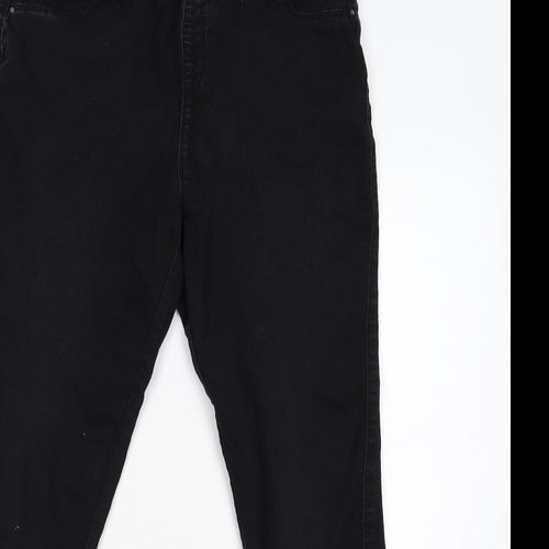 Primark Womens Black  Denim Skinny Jeans Size 16 L27 in