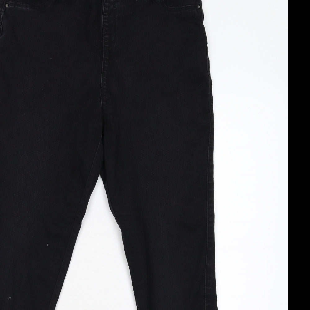 Primark Womens Black  Denim Skinny Jeans Size 16 L27 in