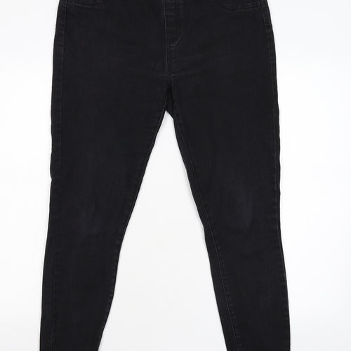 George Womens Black  Denim Tapered Jeans Size 12 L27 in