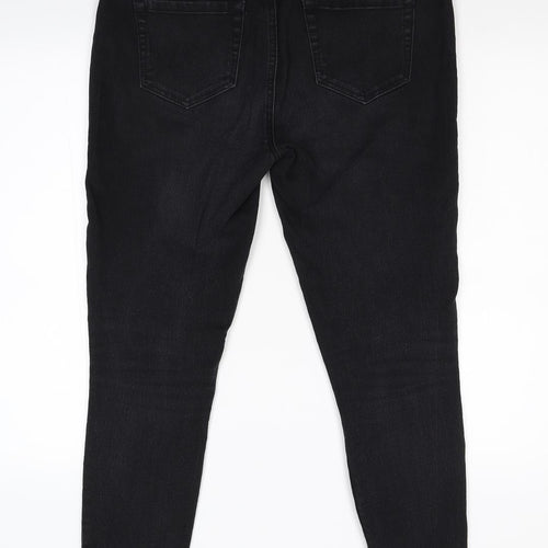 George Womens Black  Denim Tapered Jeans Size 12 L27 in