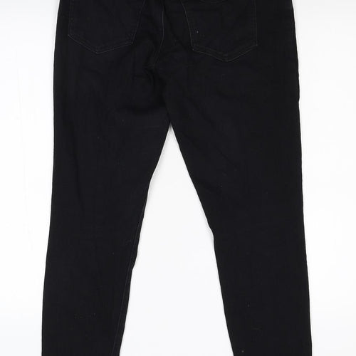 Silver Crush Womens Black  Denim Skinny Jeans Size 12 L29 in