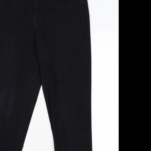 Silver Crush Womens Black  Denim Skinny Jeans Size 12 L29 in