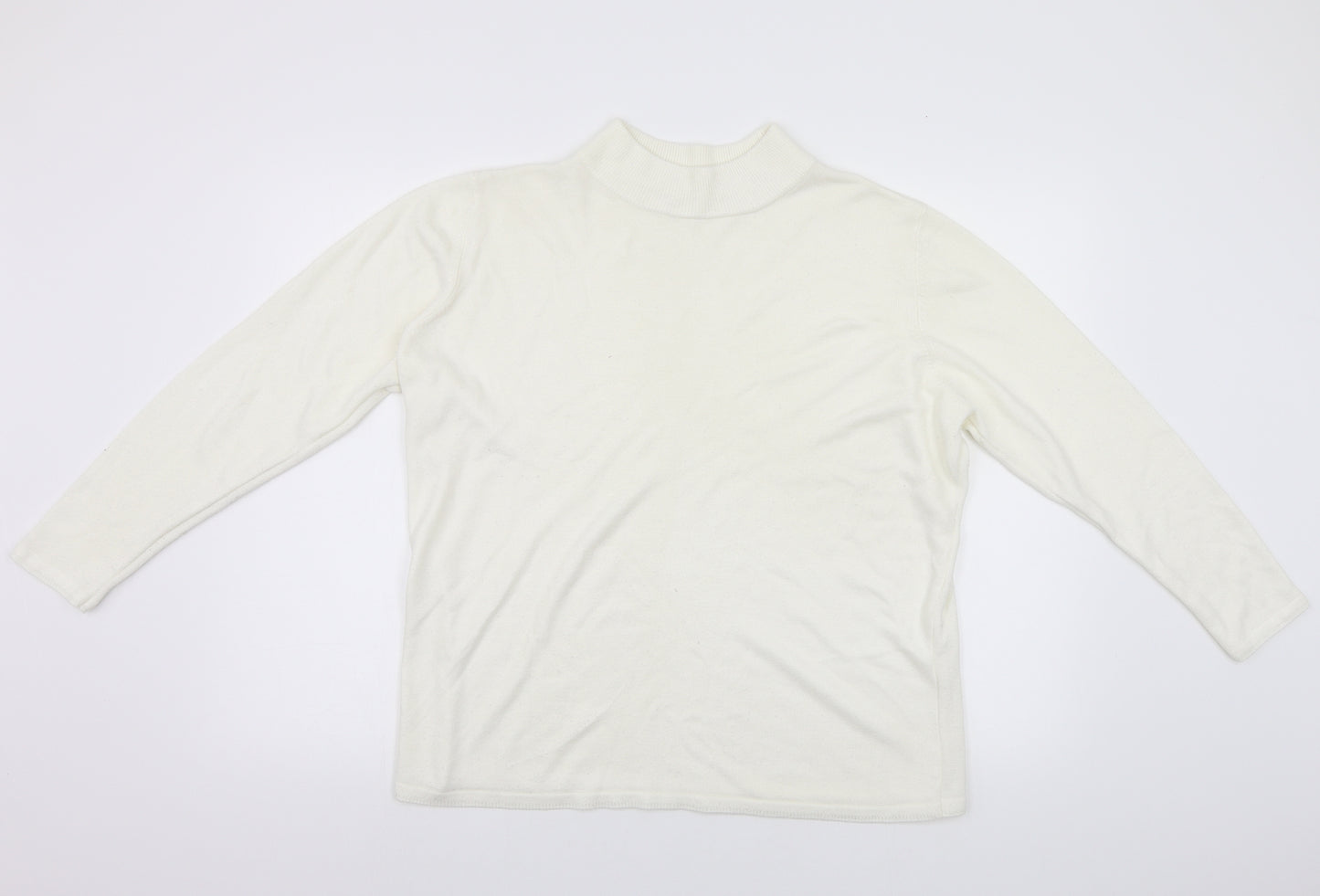 Preworn Womens White  Knit Pullover Jumper Size L