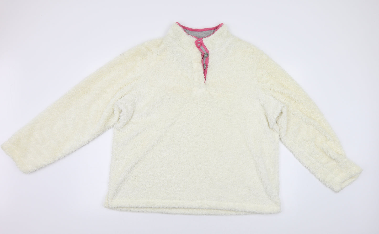George Womens White  Fleece Pullover Sweatshirt Size 22
