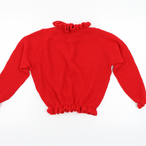 Cameo Rose Womens Red  Knit Henley Jumper Size M