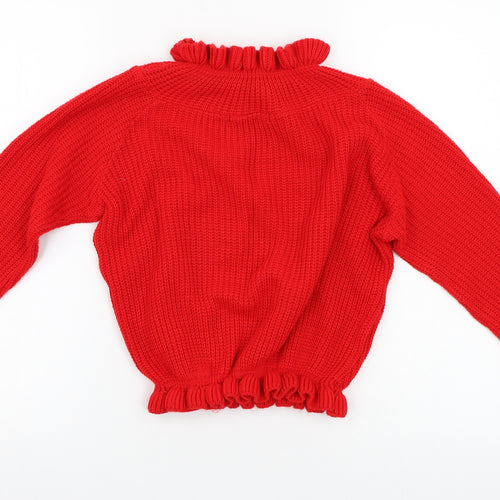 Cameo Rose Womens Red  Knit Henley Jumper Size M