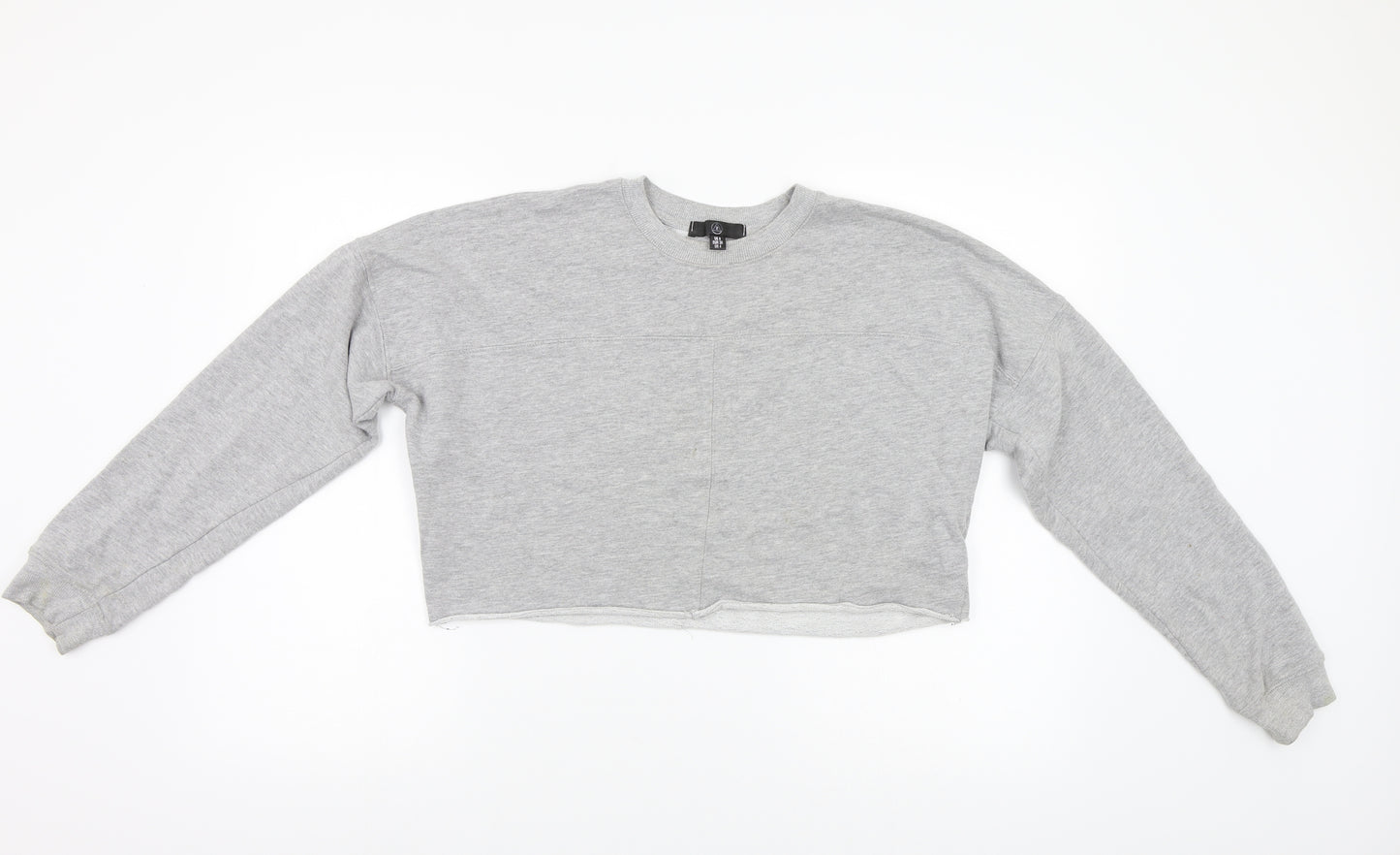 Missguided Womens Grey   Pullover Sweatshirt Size S  - crop sweatshirt