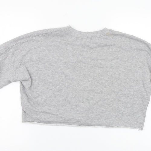 Missguided Womens Grey   Pullover Sweatshirt Size S  - crop sweatshirt