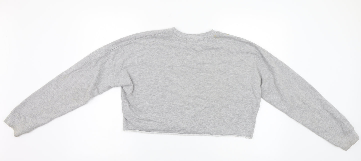 Missguided Womens Grey   Pullover Sweatshirt Size S  - crop sweatshirt
