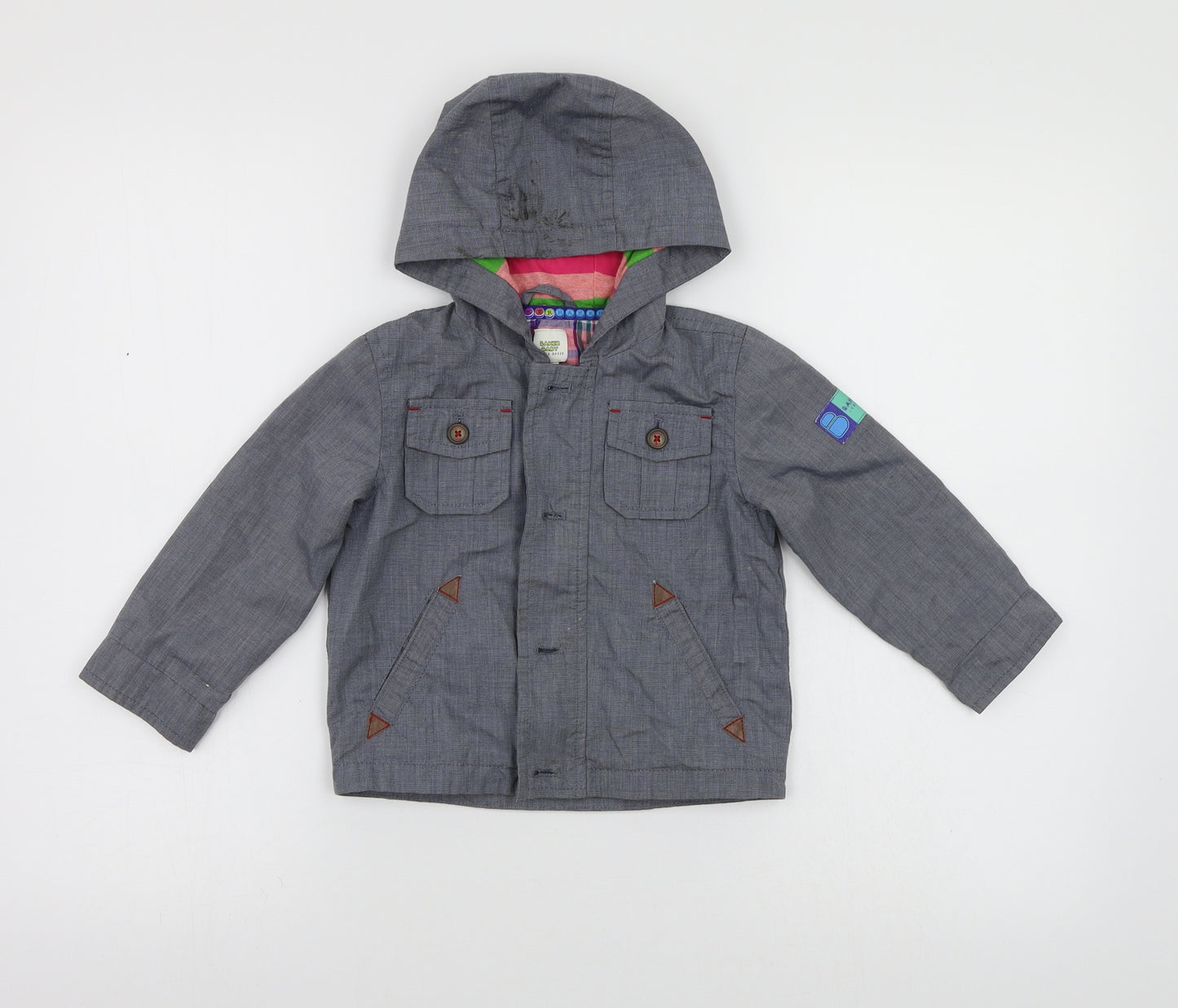 Ted Baker Baby Grey  Canvas Anorak Coat Size 18-24 Months