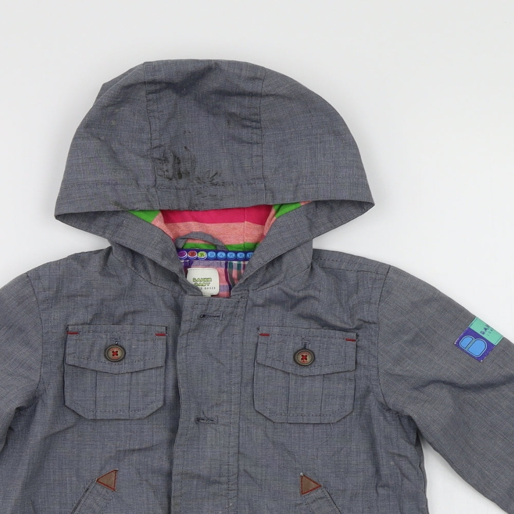 Ted Baker Baby Grey  Canvas Anorak Coat Size 18-24 Months