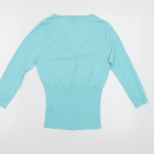 Pablo Gerard Womens Blue  Knit Cardigan Jumper Size S