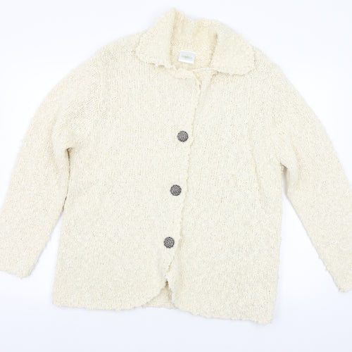 Classics Womens White  Knit Pullover Jumper Size L