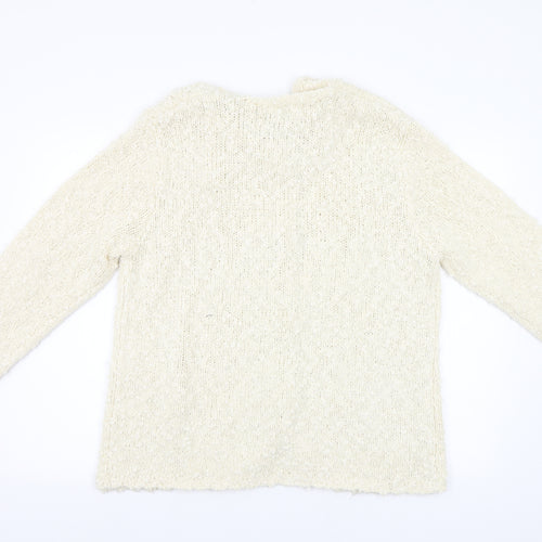 Classics Womens White  Knit Pullover Jumper Size L