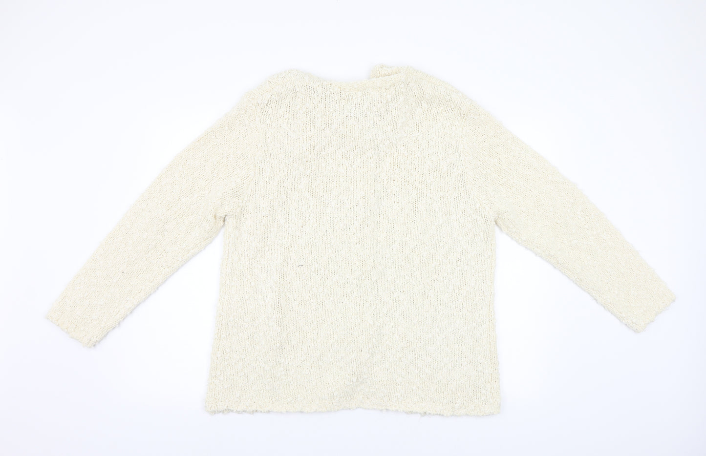 Classics Womens White  Knit Pullover Jumper Size L