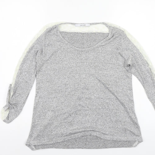 COIN 1804 Womens Grey  Knit Pullover Jumper Size L