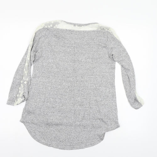 COIN 1804 Womens Grey  Knit Pullover Jumper Size L