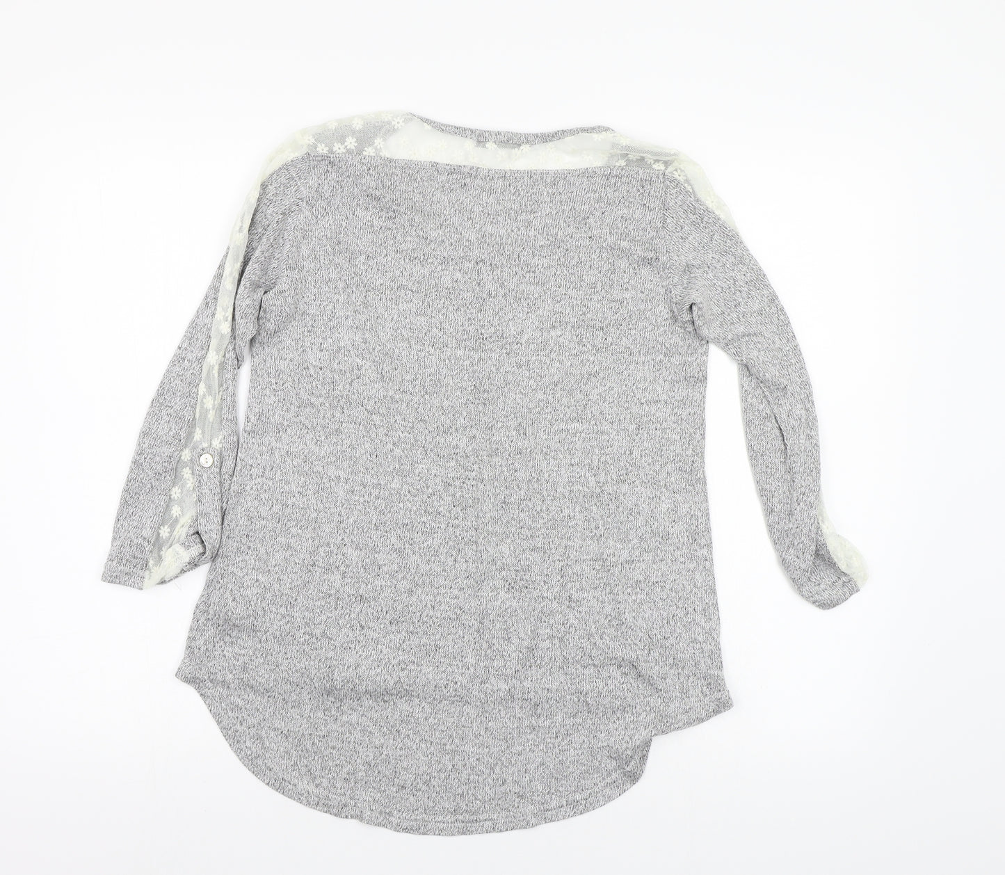 COIN 1804 Womens Grey  Knit Pullover Jumper Size L